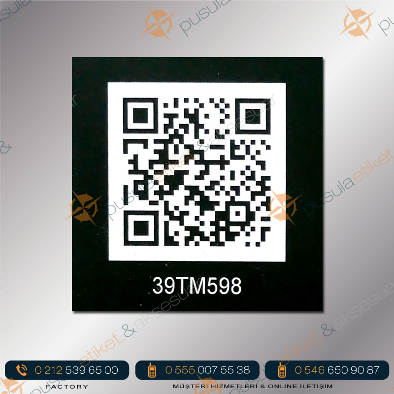 QR Code Baskılı Alüminyum Etiket